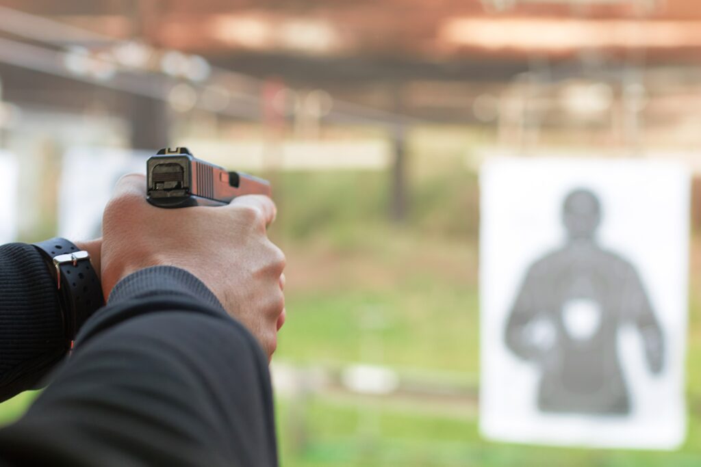 Shooting Pistol at Range Houston TX - License to Carry - Concealed Carry - Houston Texas